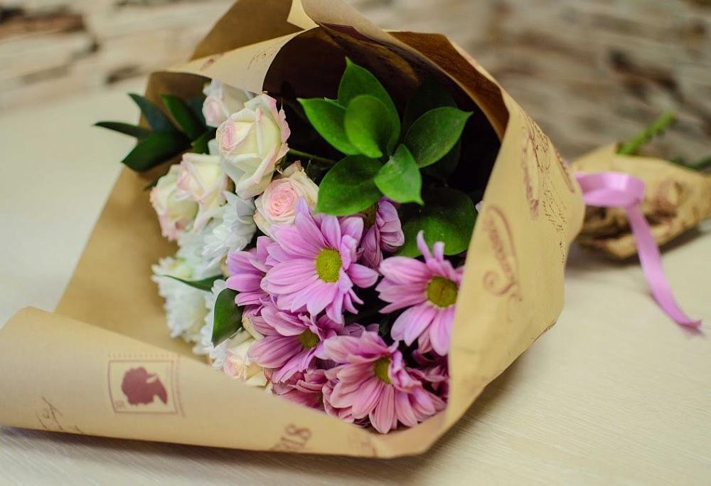 Букет цветов из: Розы и Хризантемы в Ветлуге