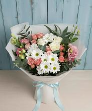 Букет цветов из:  Розы, Лизиантусы и Хризантемы в Ветлуге