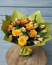 Букет цветов из:  Альстромерии и Розы #REPLACE_PRED# Ветлуге