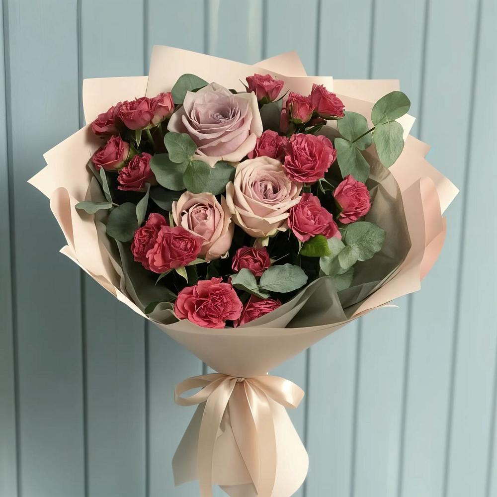 Букет цветов из: Гвоздики и Розы в Ветлуге