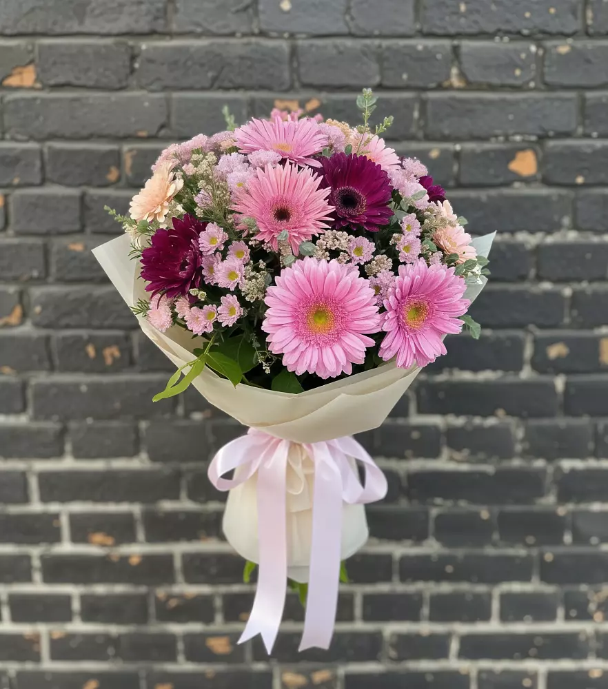 Букет цветов из: Герберы и Хризантемы в Ветлуге