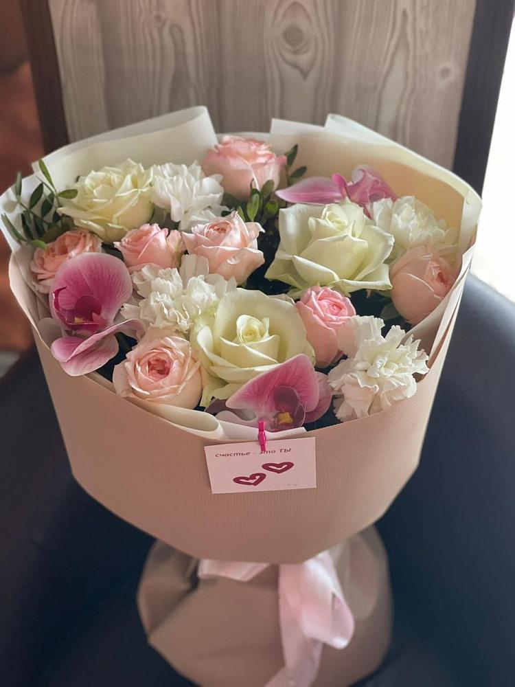 Букет цветов из: Орхидеи, Розы и Гвоздики в Ветлуге