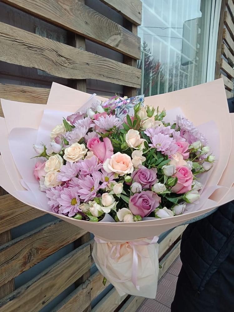 Букет цветов из: Розы и Хризантемы в Ветлуге