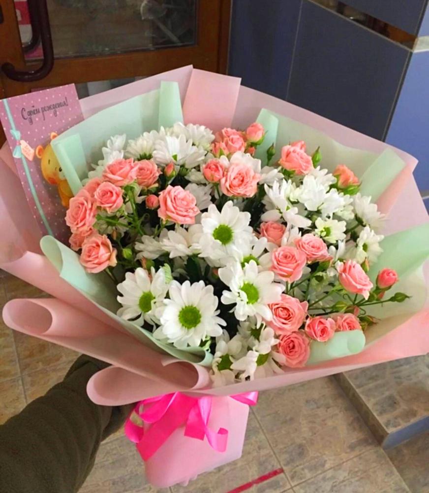 Букет цветов из: Розы и Хризантемы в Ветлуге