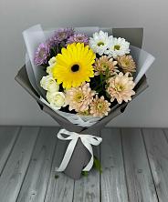 Букет цветов из:  Розы, Герберы и Хризантемы в Ветлуге