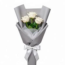 Букет 3 белые розы в Ветлуге