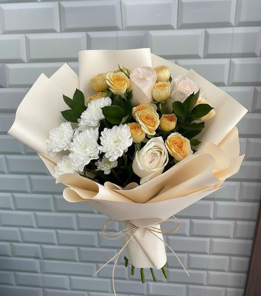 Букет цветов из: Розы и Хризантемы в Ветлуге