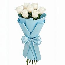 Букет 7 белых роз Проуд в Ветлуге