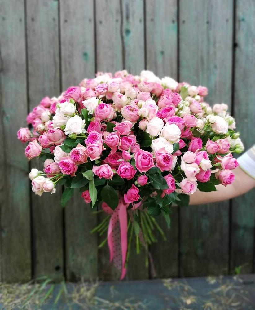 Букет Розовые кустовые розы Натали и Лав Лидия в Ветлуге