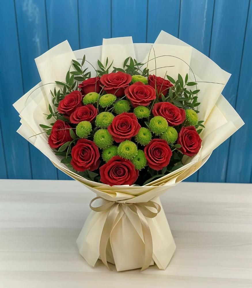 Букет цветов из: Розы и Хризантемы в Ветлуге