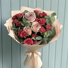 Букет цветов из:  Гвоздики и Розы в Ветлуге