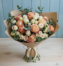 Букет цветов из:  Альстромерии и Розы в Ветлуге