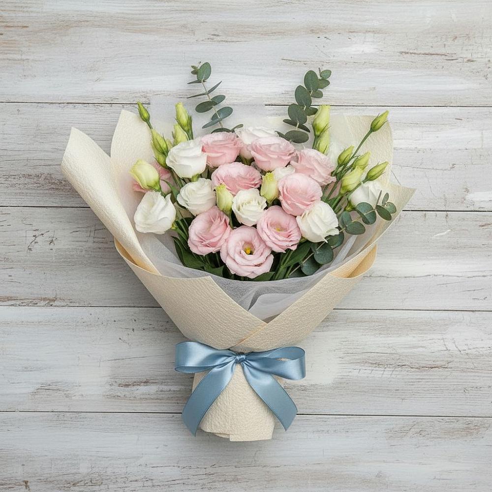 Букет цветов из: Лизиантусы в Ветлуге